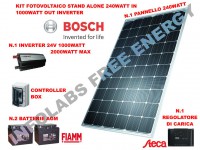 Kit Fotovoltaico 240watt solar IN --- 1000watt inverter OUT